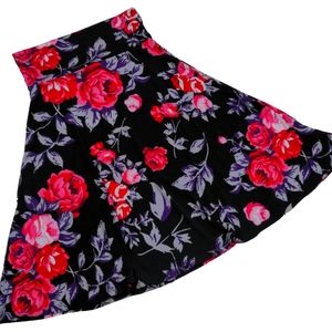 Gorgeous Rose Print Floral LuLaRoe Azure Skirt